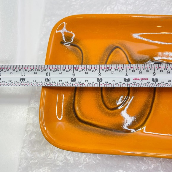 RARE VTG ISRAELI CERAMIC POTTERY BOWL & WOOD TRAY FOR SERVING dishes ISRAEL # - Picture 5 of 7